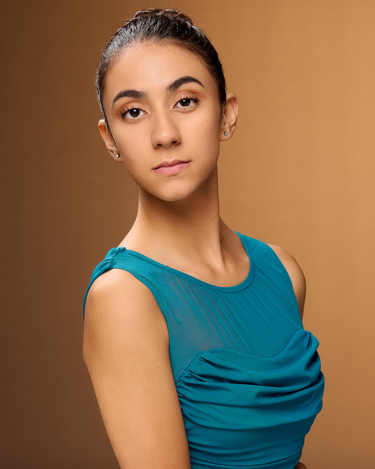 A woman dancer in a headshot in Los Angeles made by The Light Committee