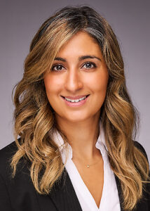 An example of a woman in a medical residency application headshot