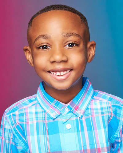 child actor headshot done in a studio in Los Angeles