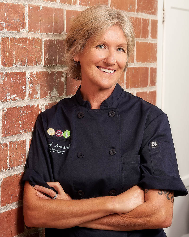 A chef headshot of a woman at home in Beverly Hills