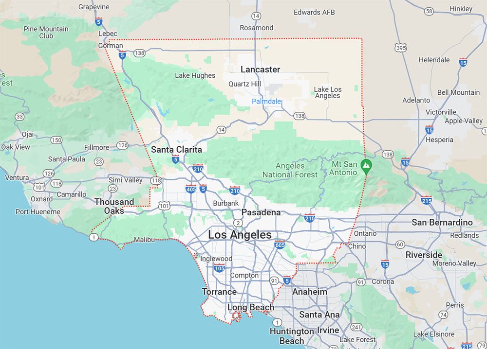 Map of Greater Los Angeles