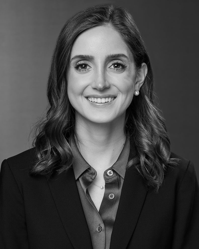 black and white professional headshot of a woman in Los Angeles