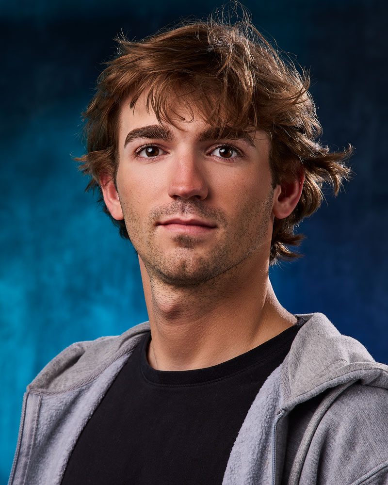 cinematic theatrical acting headshot of a man in Los Angeles