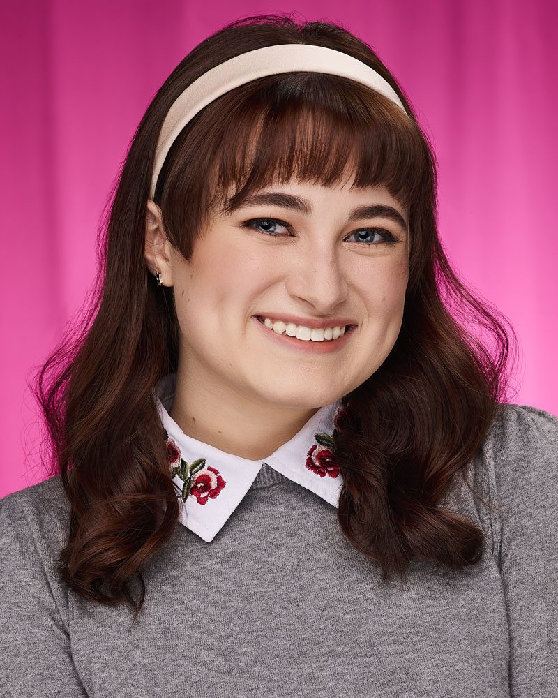 school girl look acting headshot of a woman in Los Angeles